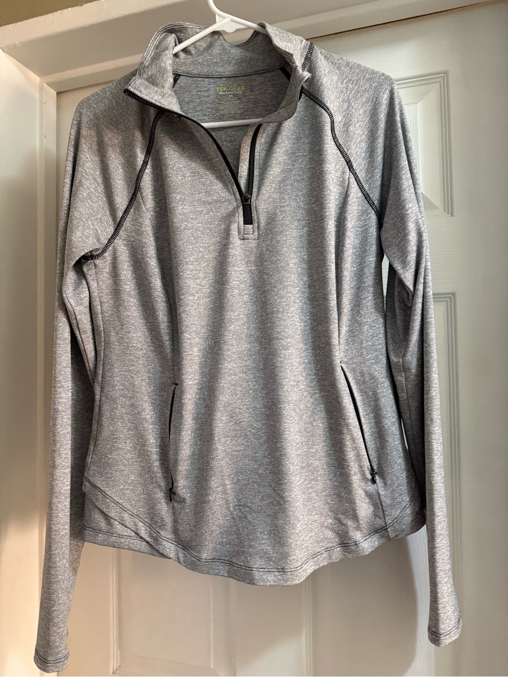 tek gear Light Gray Quarter-Zip Performance Pullover